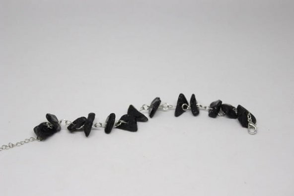 Obsidiyen Ham Taş Bileklik (Volkan Camı) - Resim 3