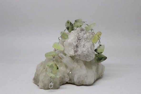 Prehnit (Prinayt) Ham Taş Bileklik ürün görseli 1