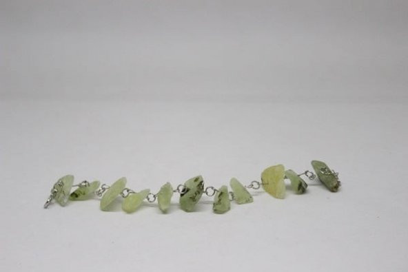 Prehnit (Prinayt) Ham Taş Bileklik - Resim 2