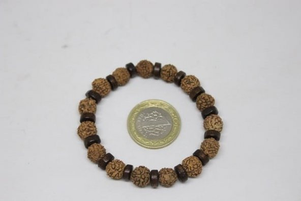 Rudraksha Tohum Bileklik 8mm - Resim 3