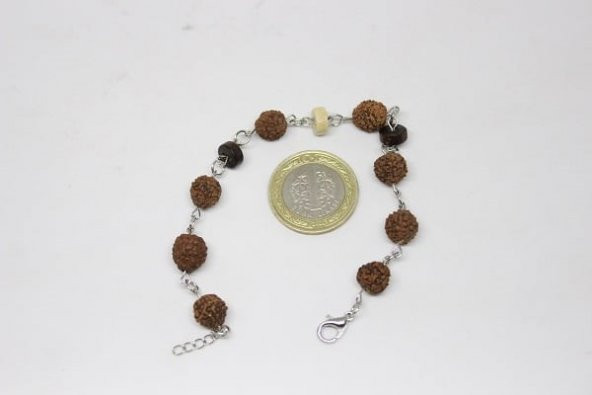 Rudrashka Tohum Bileklik & Küpe Seti - 2