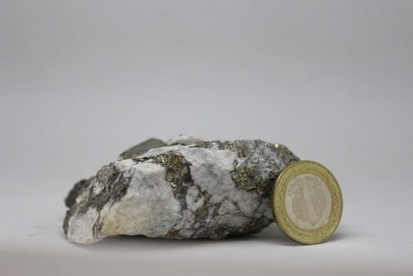 Dekoratif - Koleksiyonluk Pirit Taşı (253 gram) - Resim 6