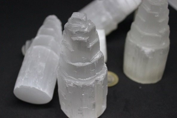 Selenit Taşı Kule 10cm - 4