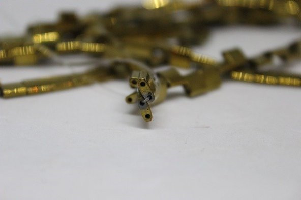 Hematit Taşı Çift Delikli Dizi (17385) - Resim 2