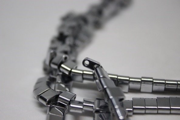 Hematit Taşı Çift Delikli Dizi (17380) - Resim 4