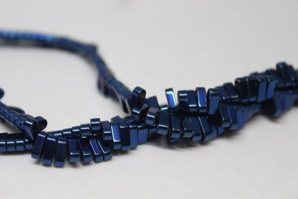 Hematit Taşı Çift Delikli Dizi (17440) ürün görseli 1