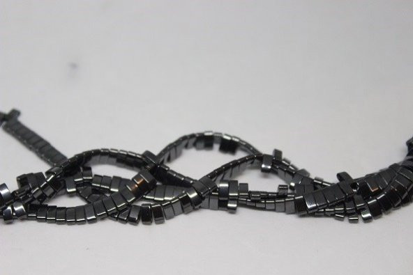 Hematit Taşı Çift Delikli Dizi (17410) - Resim 5