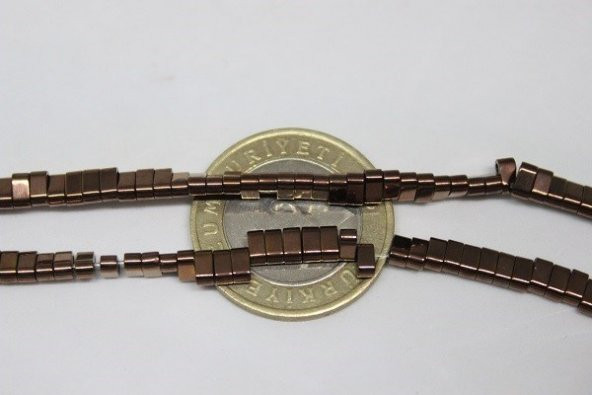 Hematit Taşı Çift Delikli Dizi (17455) - Resim 2