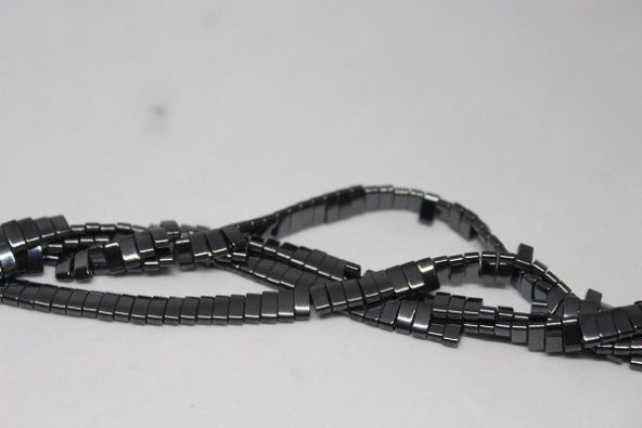 Hematit Taşı Çift Delikli Dizi (17410) - Resim 6