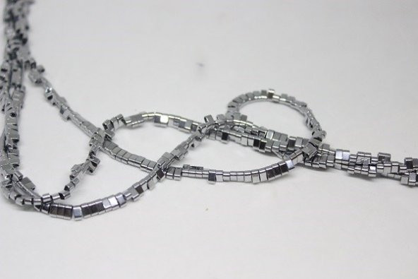 Hematit Taşı Çift Delikli Dizi (17460) - Resim 4