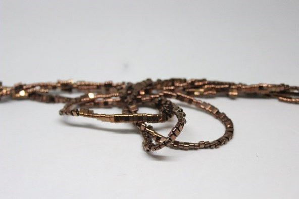 Hematit Taşı Çift Delikli Dizi (17455) - Resim 5