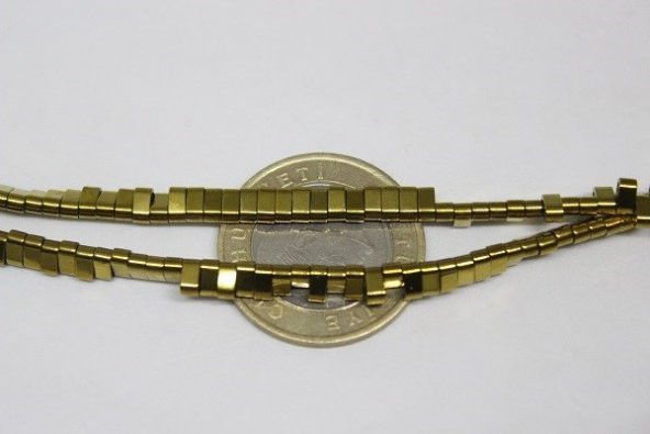 Hematit Taşı Çift Delikli Dizi (17465) - Resim 4