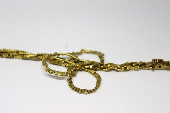 Hematit Taşı Çift Delikli Dizi (17465) - Resim 5