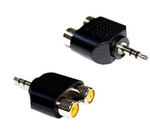 Digielektro 2 Rca Dişi - 3.5mm Stereo Erkek Çevirici Dönüştürücü