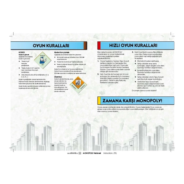 Hasbro Monopoly Türkiye TÜRKÇE Orjinal Monopoly Türkiye Emlak Ticaret Oyunu - 3