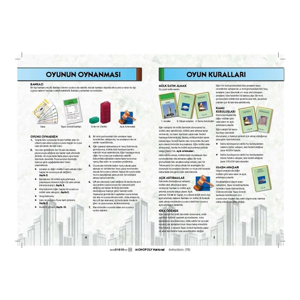 Hasbro Monopoly Türkiye TÜRKÇE Orjinal Monopoly Türkiye Emlak Ticaret Oyunu - 6