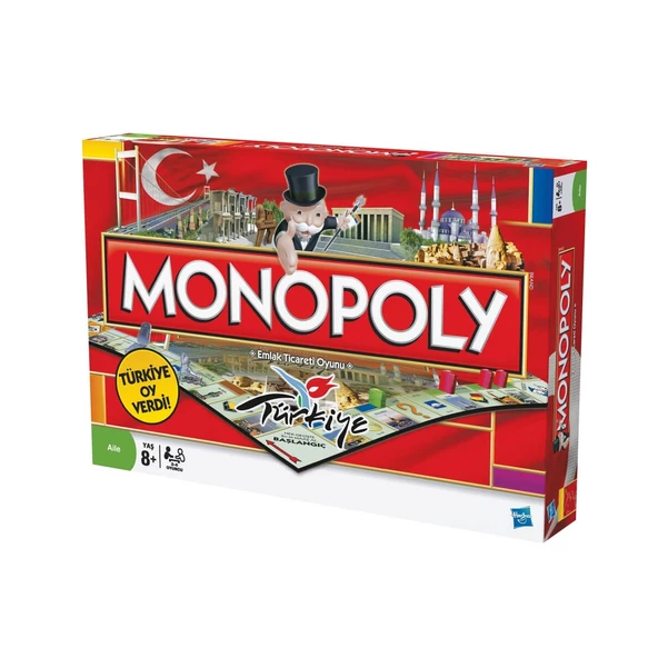 Hasbro Monopoly Türkiye TÜRKÇE Orjinal Monopoly Türkiye Emlak Ticaret Oyunu
