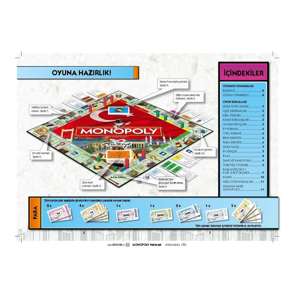 Hasbro Monopoly Türkiye TÜRKÇE Orjinal Monopoly Türkiye Emlak Ticaret Oyunu - 2