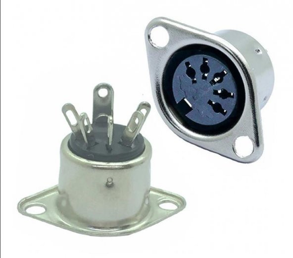 Din Panel Tipi Dişi Konnektör - Sık 5 Pin