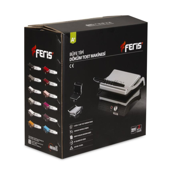 Feris FT3011 12 Dilim İNOX 1800 W Döküm Büfe Tipi Tost Makinesi - 5
