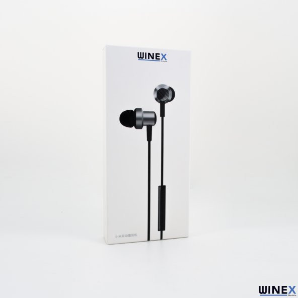 Winex Mıknatıslı Metal Mikrofonlu Kablolu Kulakiçi Kulaklık Gri - 4