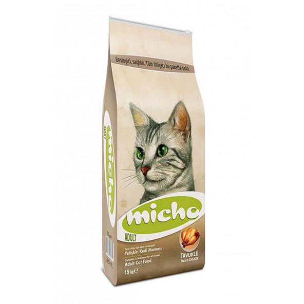 Micho Adult Cat Tavuklu ( Hamsi ve Pirinç Eşliğinde ) Yetişkin Kedi Maması 3 Kg. x 2 Paket