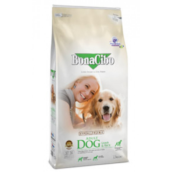 Bonacibo Adult Dog Lamb & Rice Kuzu Etli Ve Pirinçli Yetişkin Köpek Maması 15 Kg.