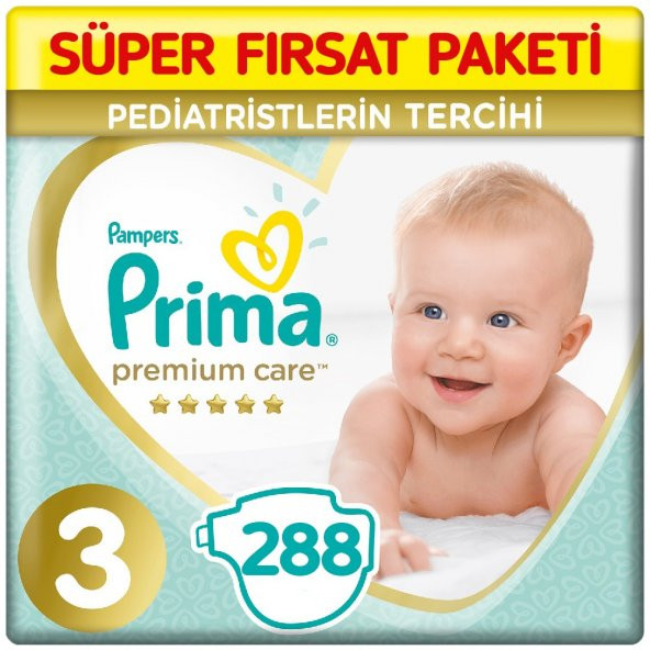 Prima Premium Care Bebek Bezi 3 Beden 6-10 Kg (3x96) 288 Adet ürün görseli