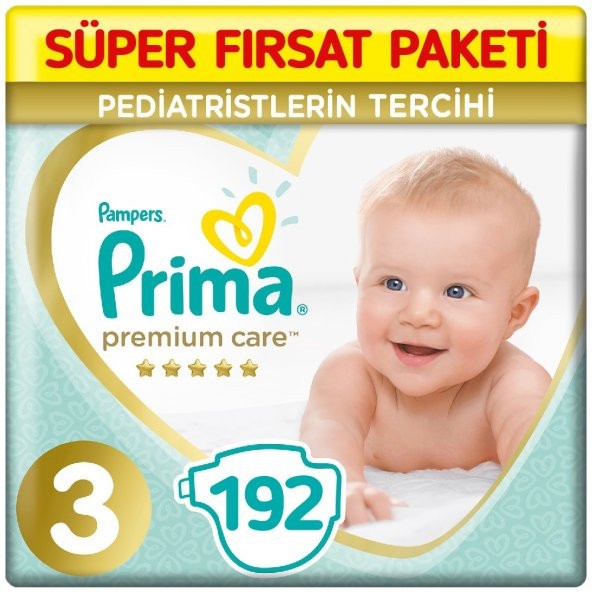 Prima Premium Care Bebek Bezi 3 Beden 6-10 Kg (2x96) 192 Adet