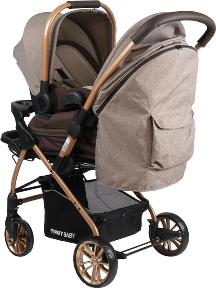 Tommybaby TB-980 Gold Travel Çift Yön (Seyahat) Sistem Bebek Arabası Puset - 8