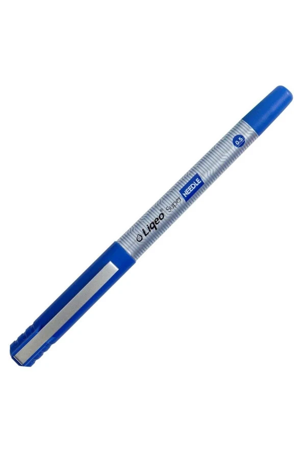 Liqeo Super Needle İğne Uçlu Roller Kalem Mavi 0.5 mm (12 Li Paket)