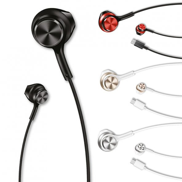 LinkTech H75 Type-C Stereo Kulak İçi Kablolu Kulaklık