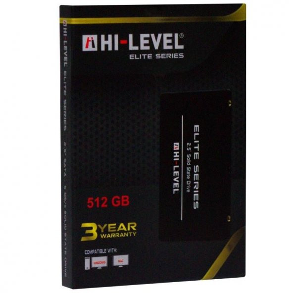 Hi-Level 512GB Elite HLV-SSD30ELT-512G 560-540MB-s 2.5" SATA3 Kızaksız SSD Disk - 2