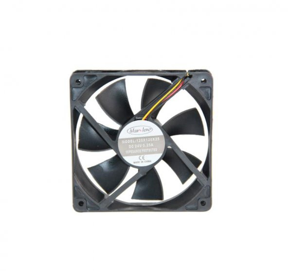 Marxlow 120x120x25 mm 24 Volt 0.25 Amper 3 Pin Fan ürün görseli 1