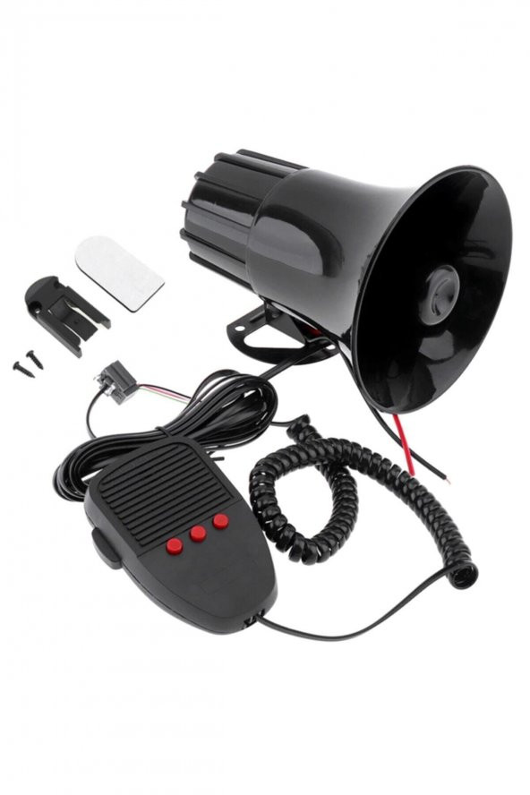 Mikrofonlu Konuşmalı 3 Sesli Siren Megafonlu Hoparlör Oto Ambulans Itfaiye Sireni 12v 100w - 3