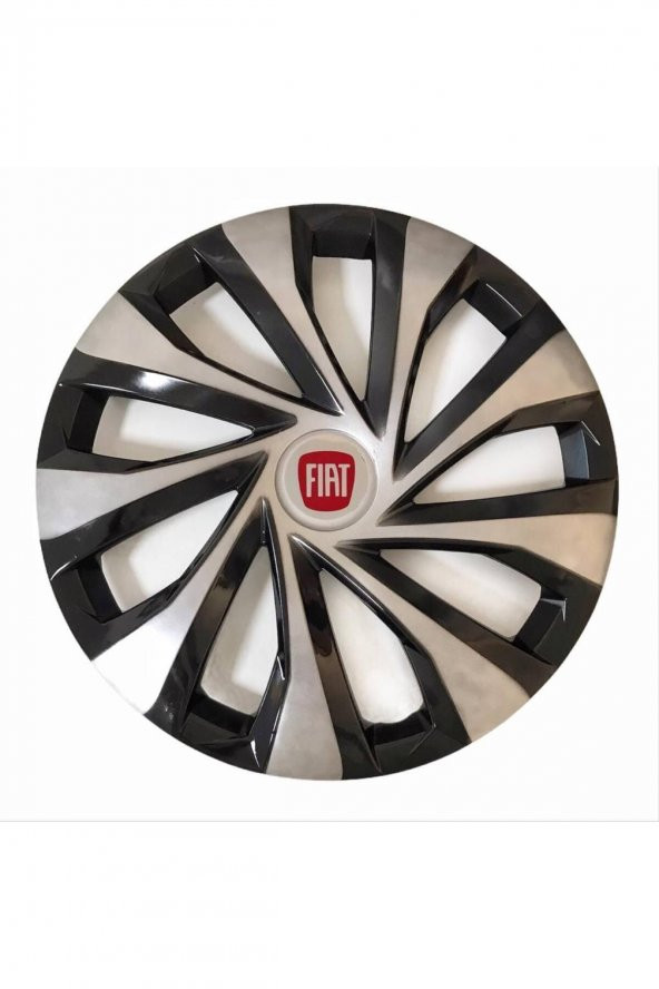 Fiat Albea 14 Inç Gri - Siyah Jant Kapağı 4 Adet Çelik Jant Görünümlü