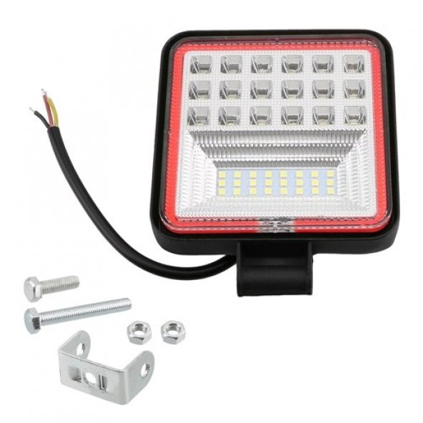 NKT GROUP 42 Led 126 W Beyaz 3 Modlu Kırmızı Beyaz Yayıcı Off Road Farı Lamba Çalışma Lambası Sis Lambası - 6