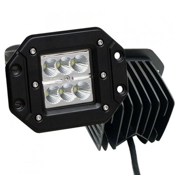 6 Led 18 W Beyaz Gömme Kabin Lambası Off Road Çalışma Sis Lambası - 4