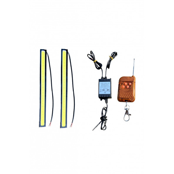 Uzaktan Kumandalı Çakarlı Gündüz Ledi-gündüz Farı-sis Farı 17cm 2 Adet Cob Led ürün görseli 1