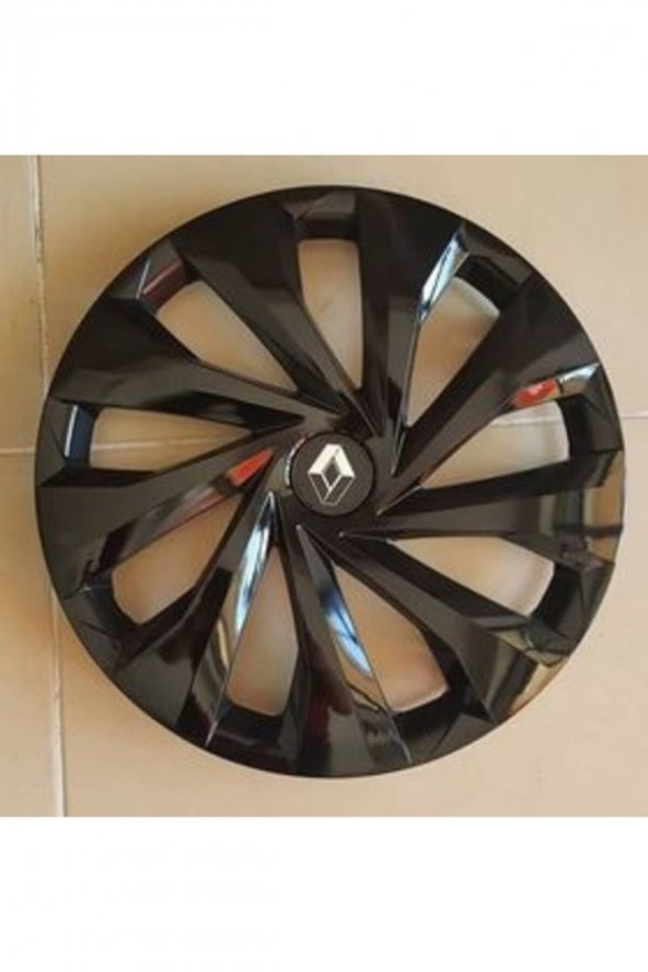 Renault Clio 4 15inç Piano Black Parlak Siyah Jant Kapağı - 1