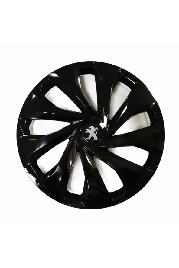 Peugeot 207 Uyumlu 15 Inç 4 Adet Piano Black Siyah Jant Kapağı Takımı