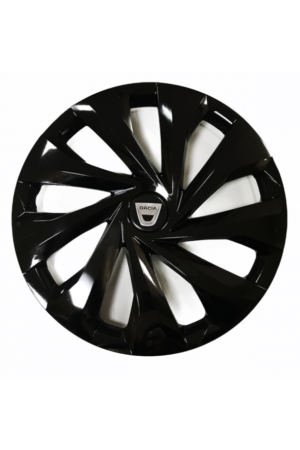 Dacia Duster Uyumlu 15 Inç 4 Adet Piano Black Siyah Jant Kapağı Takımı ürün görseli 1