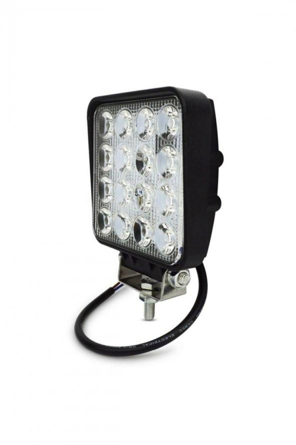 16 Led Off Road Kare Çalışma Lambası Sis Lambası Projektör Gündüz Farı 48 Watt - 3