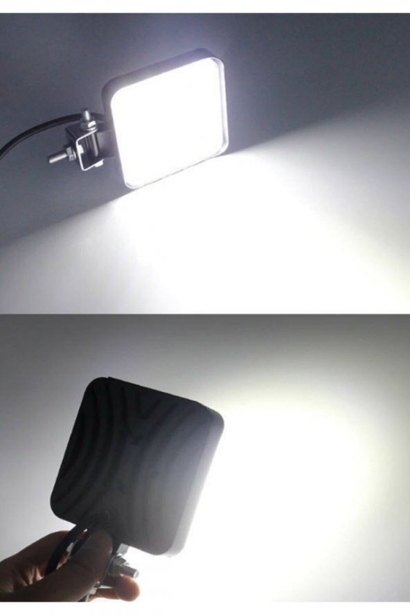 16 Led Off Road Kare Çalışma Lambası Sis Lambası Projektör Gündüz Farı 48 Watt - 5