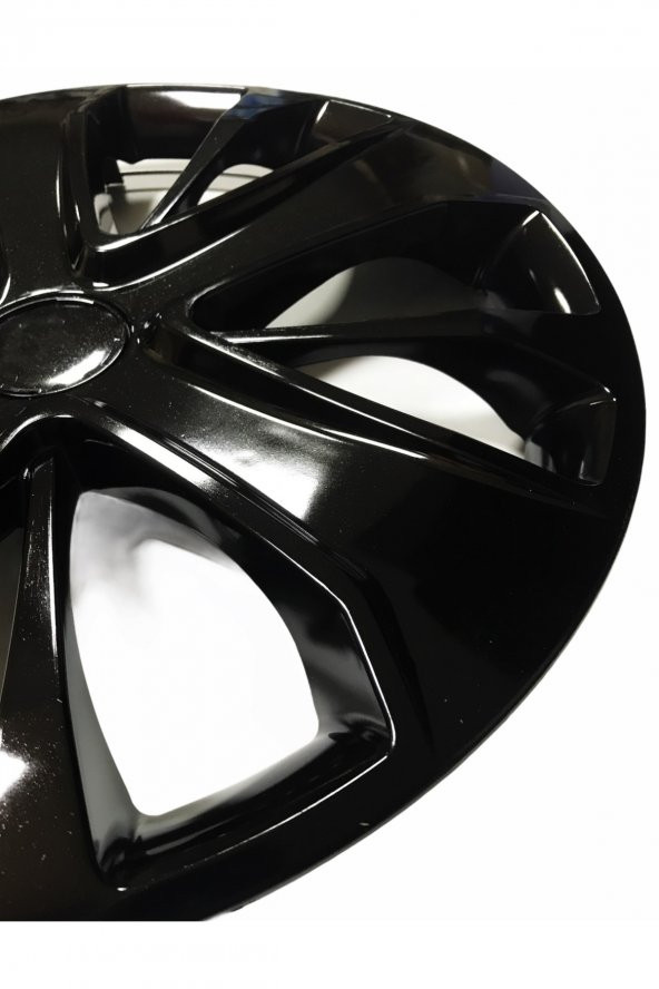 Renault Symbol Uyumlu 15 Inç Piano Black Siyah Jant Kapağı 4 Adet - Resim 3