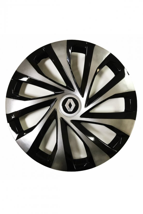 Renault Araçlarına Uyumlu 15 Inç Piano Black Siyah Jant Kapağı 4 Adet
