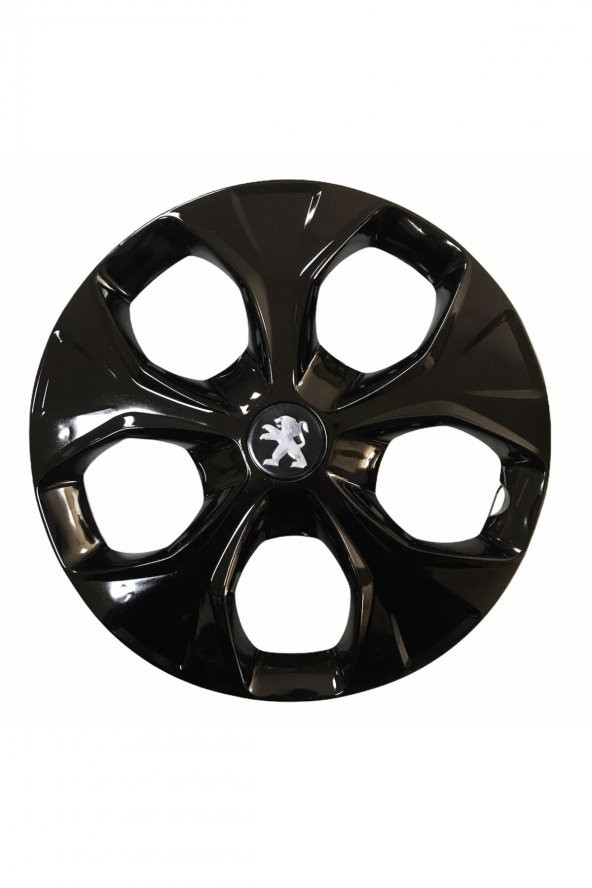 Peugeot 206 Uyumlu 15 Inç Piano Black Siyah Jant Kapağı 4 Adet ürün görseli 1
