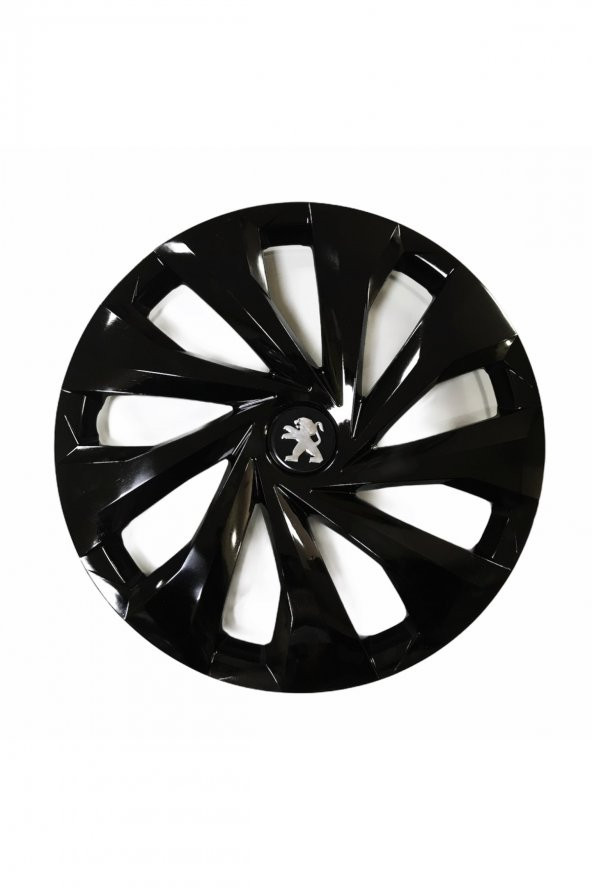 Peugeot 107 Uyumlu 14 Inç Piano Black Siyah Jant Kapağı 4 Adet