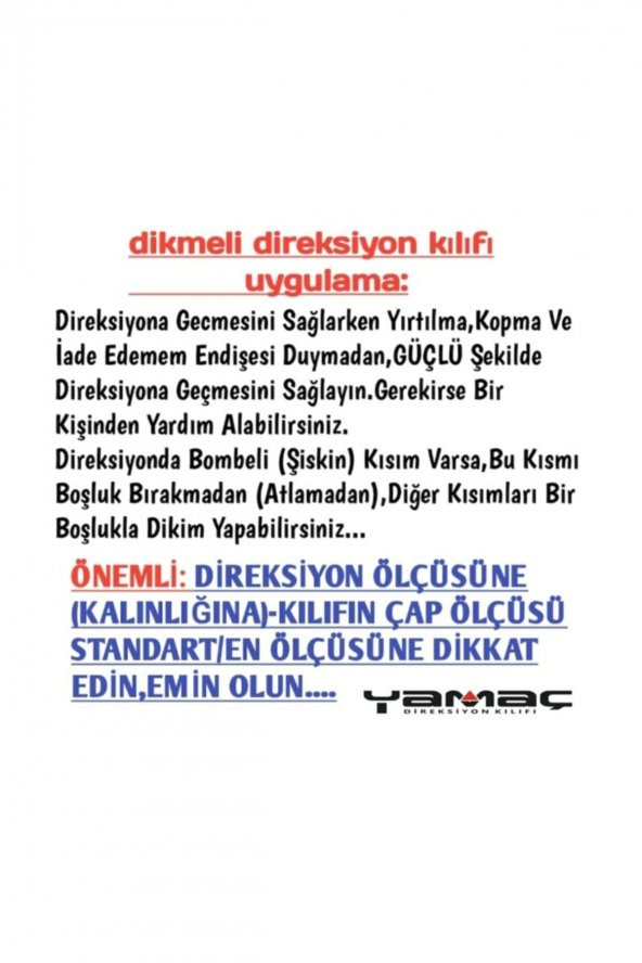 Direksiyon Kılıfı Deri Dikişli Yumuşak Kokusuz Dikmeli Düz - Siyah - 2