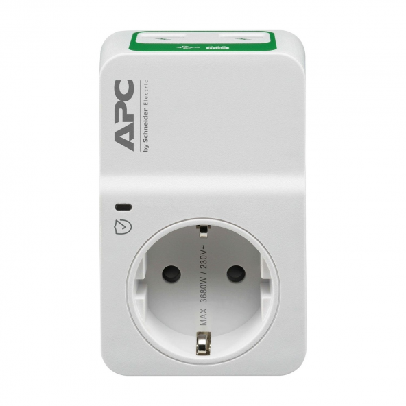 Schneider Tekli Akım Korumalı Priz ve 2 Adet USB Hızlı Şarj Çıkışı'' Beyaz PM1WU2-GR - 2